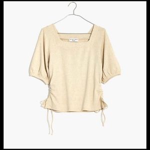 Madewell Texture and Thread Square-Neck Cinch Top